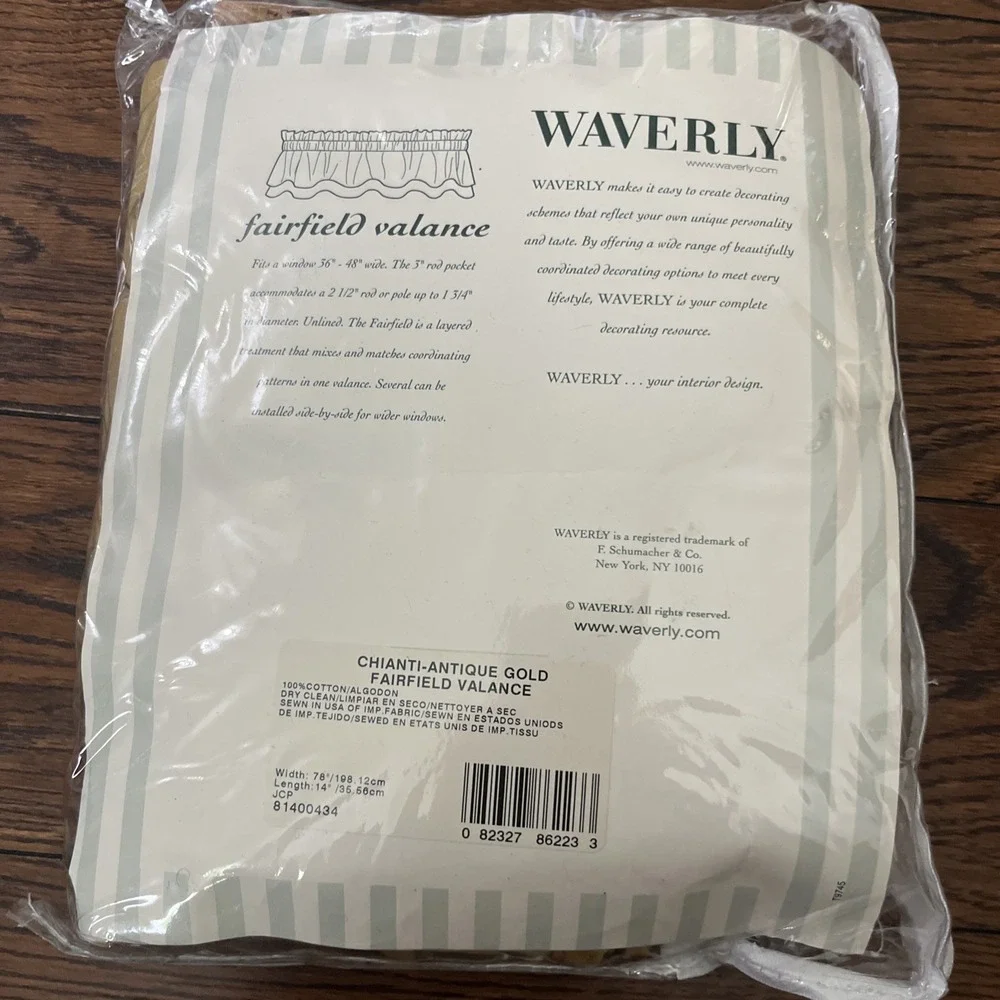 Waverly CHIANTI ANTIQUE GOLD Fairfield Valance 78